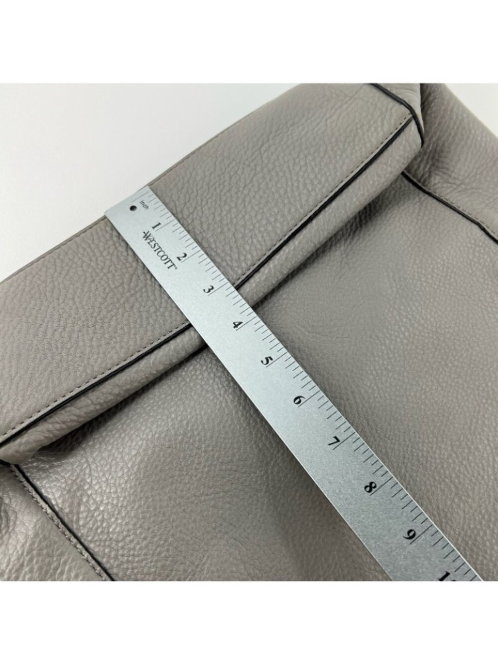 Michael Kors Sloan Hobo Shoulder Bag Womens Turn Lock Pockets Leather Gray Black - Picture 7 of 13